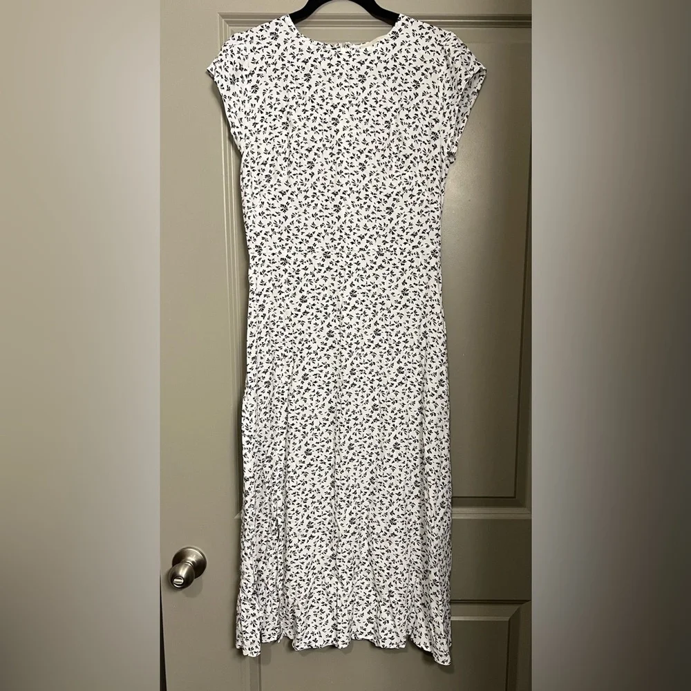 Loft Black Floral Print Dress Size 2 - Picture 1 of 6
